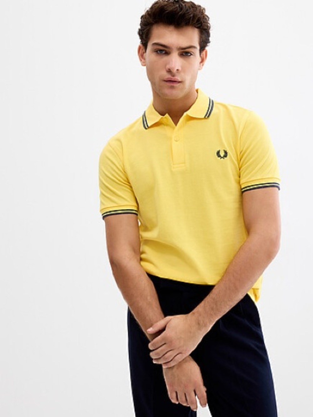Fred Perry Yellow Polo with Black Trim